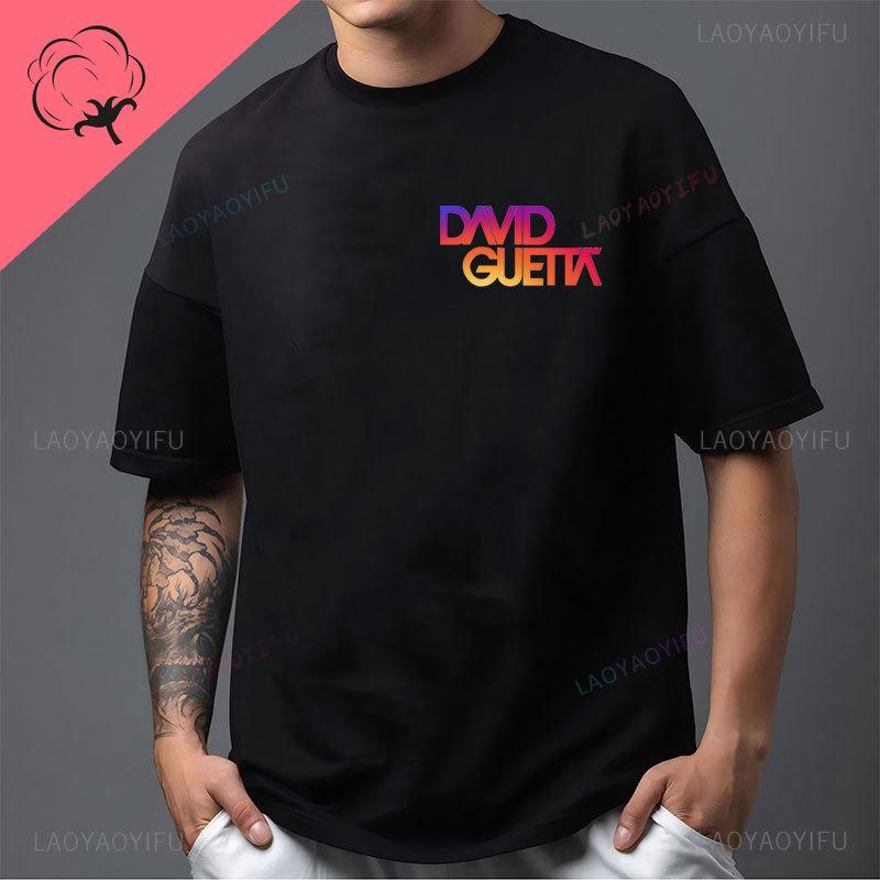 

France Singer David Guetta T Shirt Streetwear Casual Cotton Crewneck Two Side Graphic T Shirts Unisex Women New Fashion Clothes S