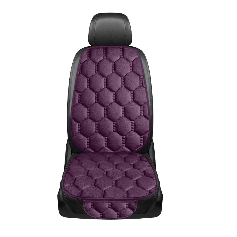 Car Seat Cushion Winter Short Plush Three Piece Set Without Backrest Anti Slip Winter Rear Universal Car Seat Cushion Warm
