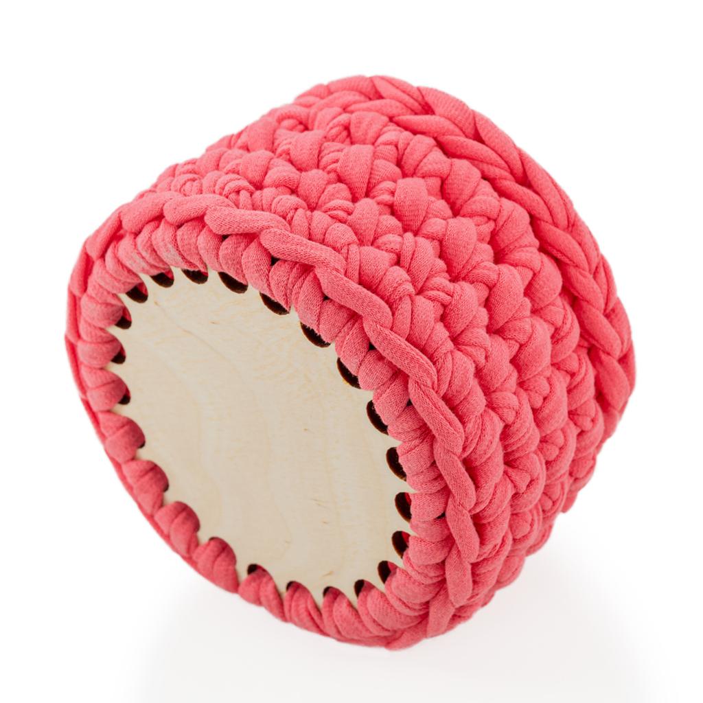 4 Stück Häkelkorb-Boden 5,5" Rund Holz Häkeltaschen Boden Unfertiges Holz für DIY Bastelkorb Häkeltasche Strickbasis