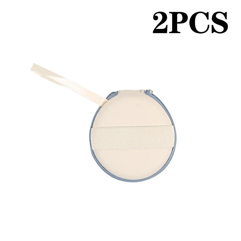 Folding Glasses Case Round Storage Bag Portable Leather Zipper Pouch Travel Sunglasses Reading Glasses Small Storage Bag