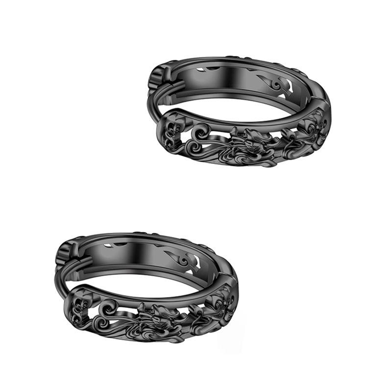 

New Chinese Pixiu Earrings Personalized Cold Wind Retro Fashion Temperament Cross-border Tide Back-to-school Ambience Gift