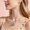 Ladies' Heart-shaped Pendant Necklace with 'I Love You', Exquisite Love Jewelry for Daily Wear, Holiday Gifts, Valentine's Day Gifts