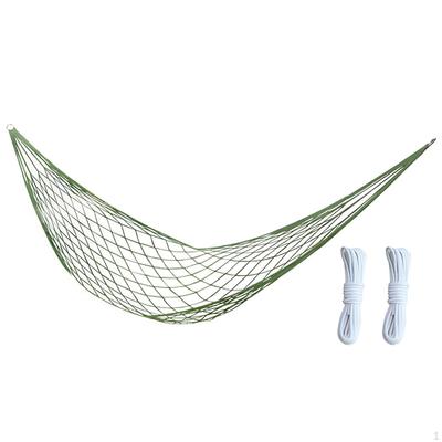Camping Hammock Mesh Nylon Bed with Hooks Outdoor Sport Stable Portable Rope