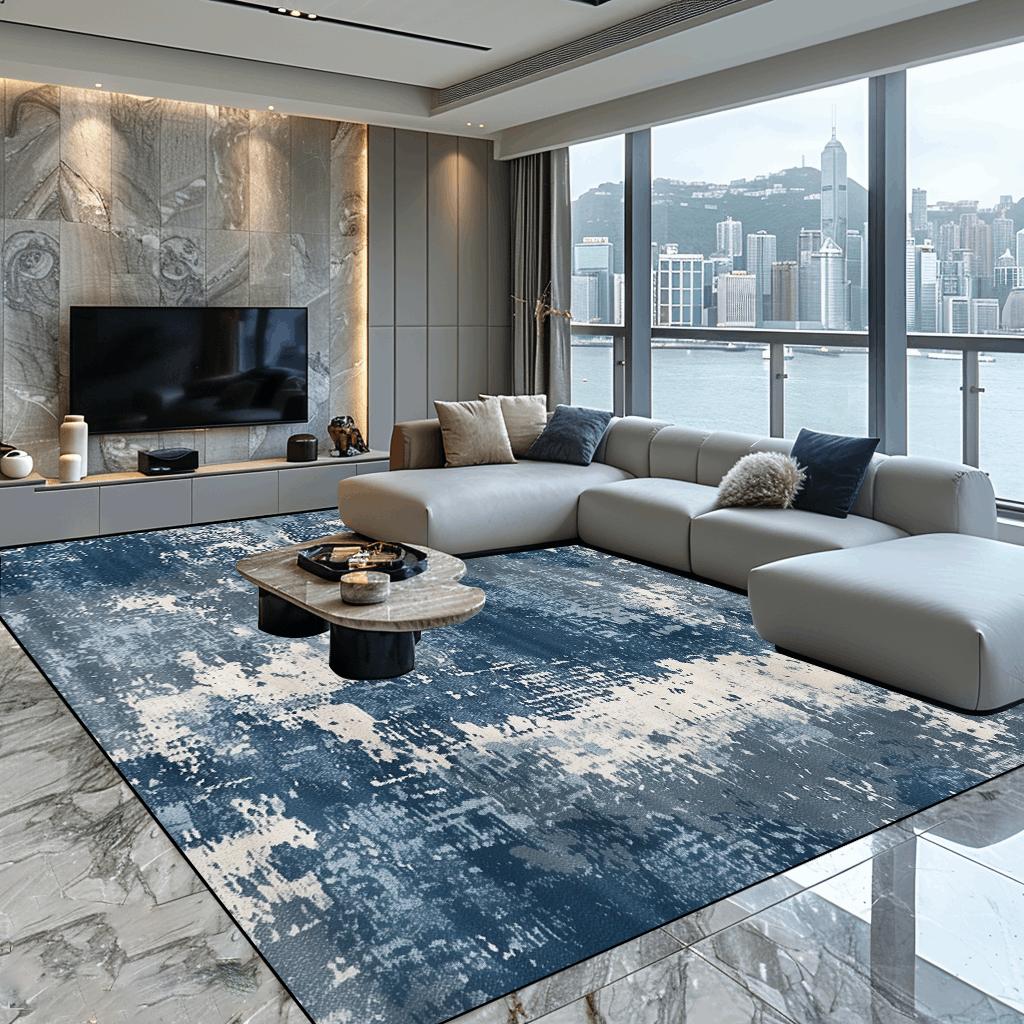 

Modern Abstract Living Room Large Area Rug Decoration Home Carpet Soft Flannel Rugs for Bedroom Non-slip Sofa Side Floor Mats 60*90cm