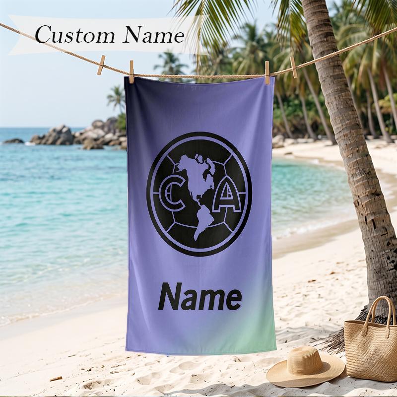 Club America Custom Name Printed Beach Towel Personalized Soft Towel For Swimming Beach Travel