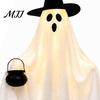Decorative Ghost for Covered Porch Halloween Hanging Light, Couple Lamp with Witch Hats Decor, Figures Patio Reusable Seasonal Props Front Door