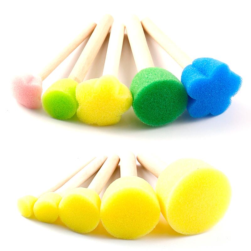 

Drawing Brush Kit Sponge Stamp Painting Roller Brush Various Pattern Drawing Tools DIY Art Craft Creativity Decorating Props ZYF