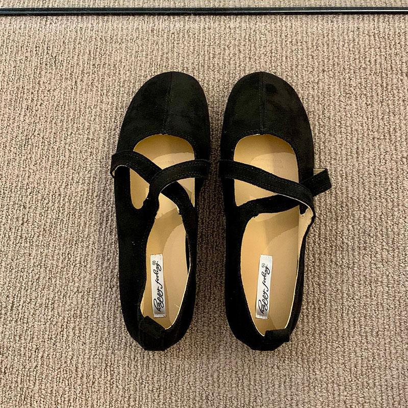 Fashion Fashion Flock Women Flats Slip On Shoes Soft Female Shallow Footwear Round Toe Ladies Mary Janes Flats Shoes  lady