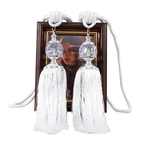 1Pair Retro Style Euro Faux Crystal Tassels Fringe Curtain Tieback Bandage Rope Window Drapes Decoration