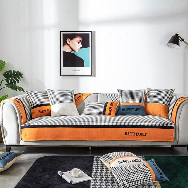Husă de lux pentru canapea din chenilă cu carouri, 3 locuri, antiderapantă, patchwork jacquard, husă pentru canapea, fotoliu rabatabil, protector de mobilier în formă de L