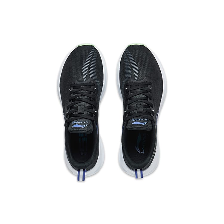 Li Ning Wuyue Cushioning Slip Resistant Abrasion Resistant Breathable Low top Casual Running Shoes Men's Black ARST003-4