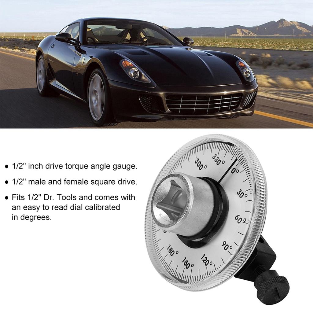 Adjustable Drive Torque Angle Gauge Wrench Car Measure Garage Tool Set