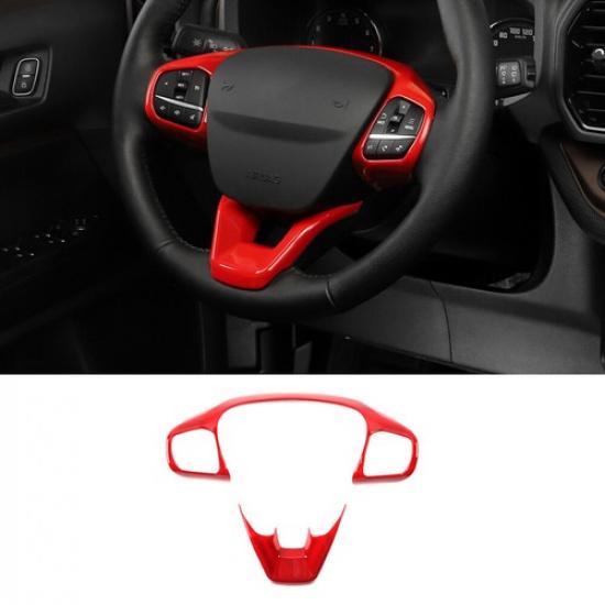 Red Steering Wheel Moulding Frame Cover Trim Bezels For Ford Bronco Sport +