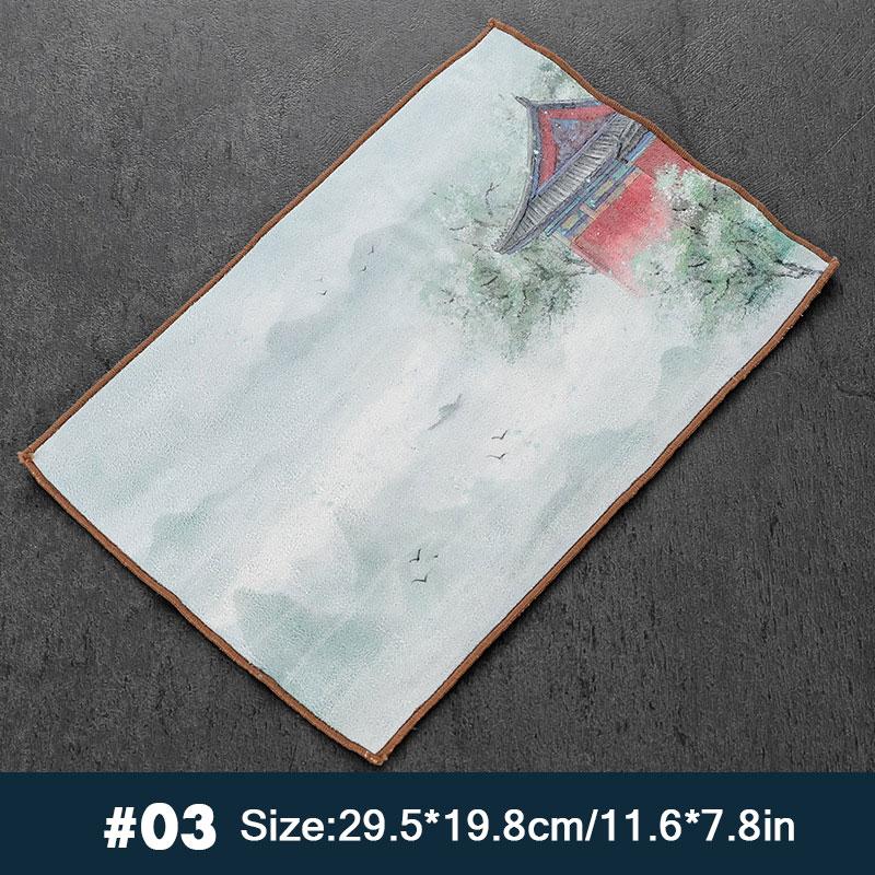 Chinese Style Absorbent Tea Towel Tea Ceremony Accessories Tablecloth Rag Classical Simple Style Tea Mat Ceremony Decoration Mat