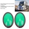 Qiilu Warning Reflector, 2 Pcs Universal Reflective Stickers Green Oval Warning Reflector for Car Motorcycle Truck