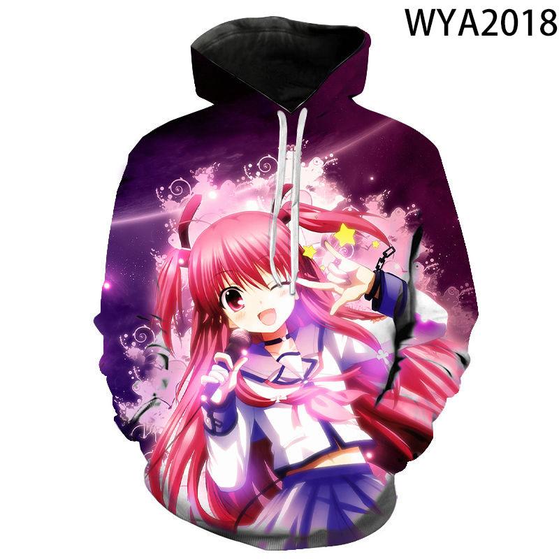 New Casual Angel Beats Men Women Children Sweatshirts 3D Printed Pullover Hoodies Long Sleeve Boy Girl Kids Streetwear Jacket