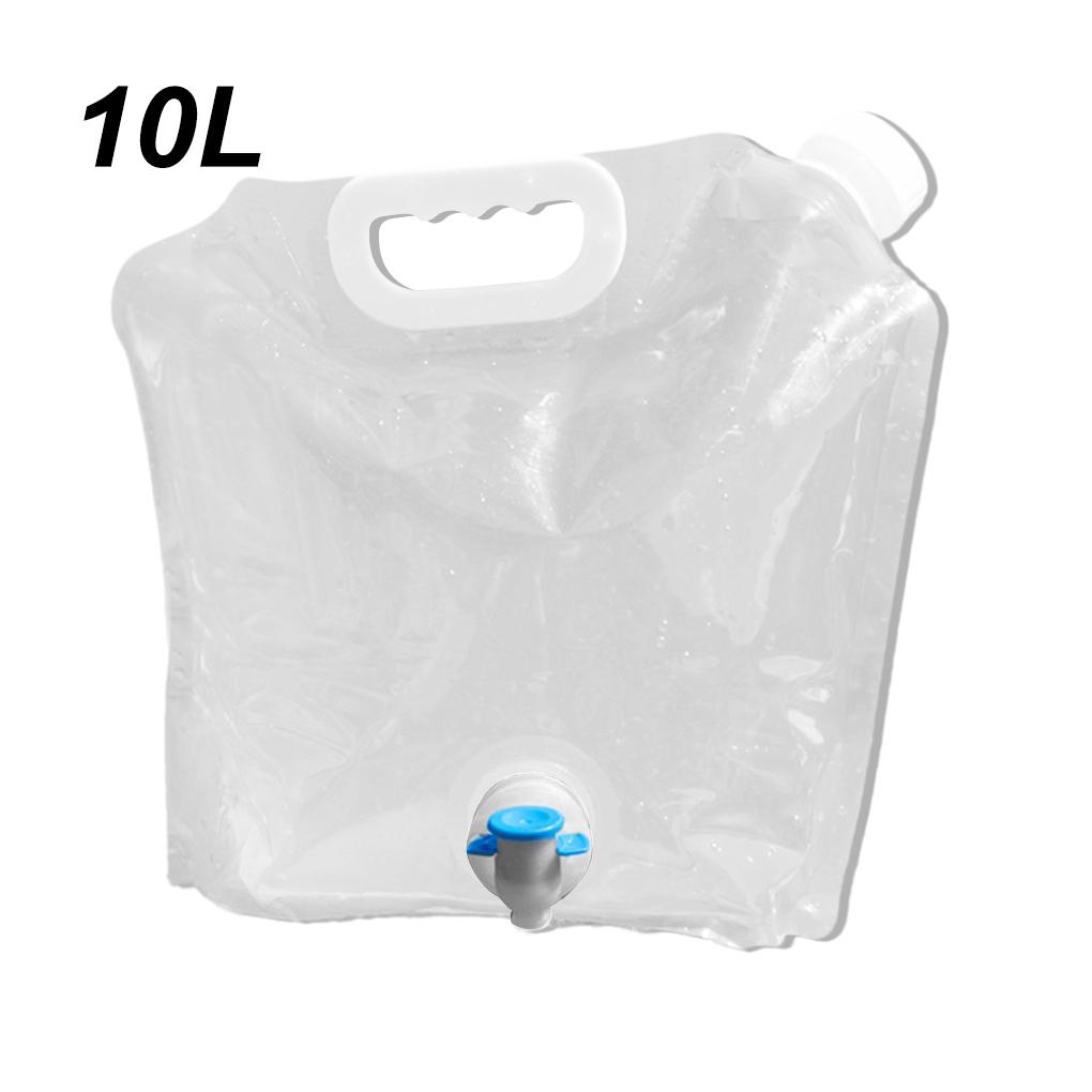 Portable Water Bag with Spout Folding Container Outdoor Camping Households Travel Refillable Dispenser Accessories