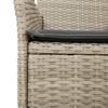 Garden Chairs with Cushions 2 Pcs Light Grey Poly Rattan