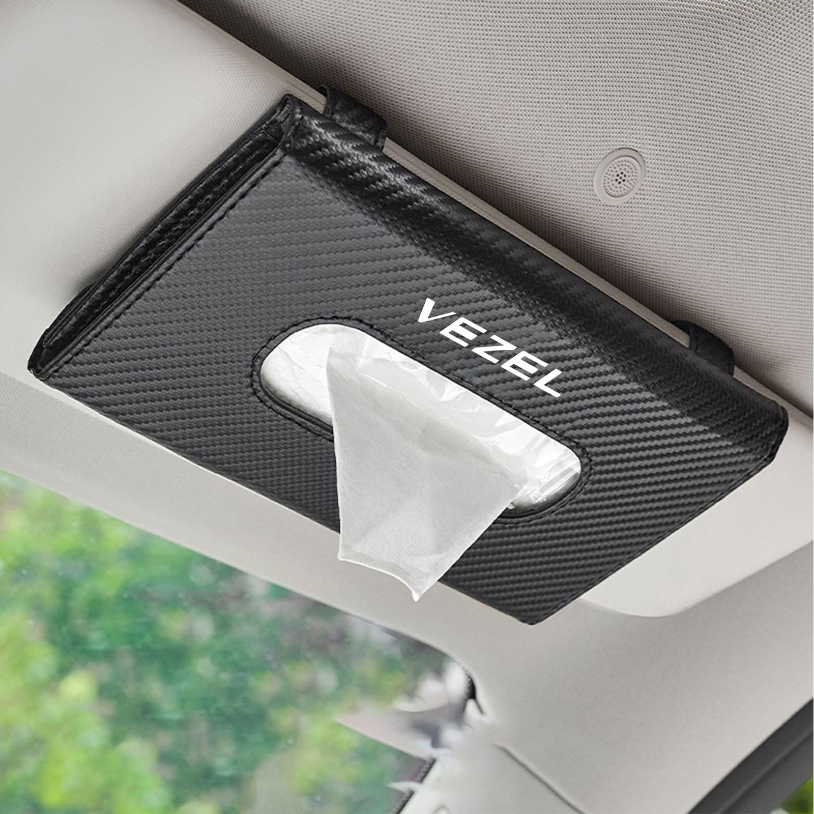 

MAIFANGQI Sun Visor Tissue Box, Easy to Clean, Car Tissue Case, Compact and Durable, Suitable for Vezel