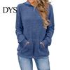 Warm Long-sleeve Sweater Women Knitted Hooded Long Sleeve Loose Fit Ribbed Knitting Pullover Tops with Pockets Casual Solid Color Autumn Knitwear