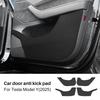 Suede Leather Anti-Kick Door Sticker for Tesla Model 3 Model Y 2017-2026 Interior Protection