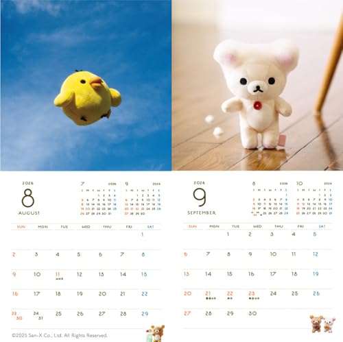 2026 Leva med Rilakkuma Väggkalender (Kalender)