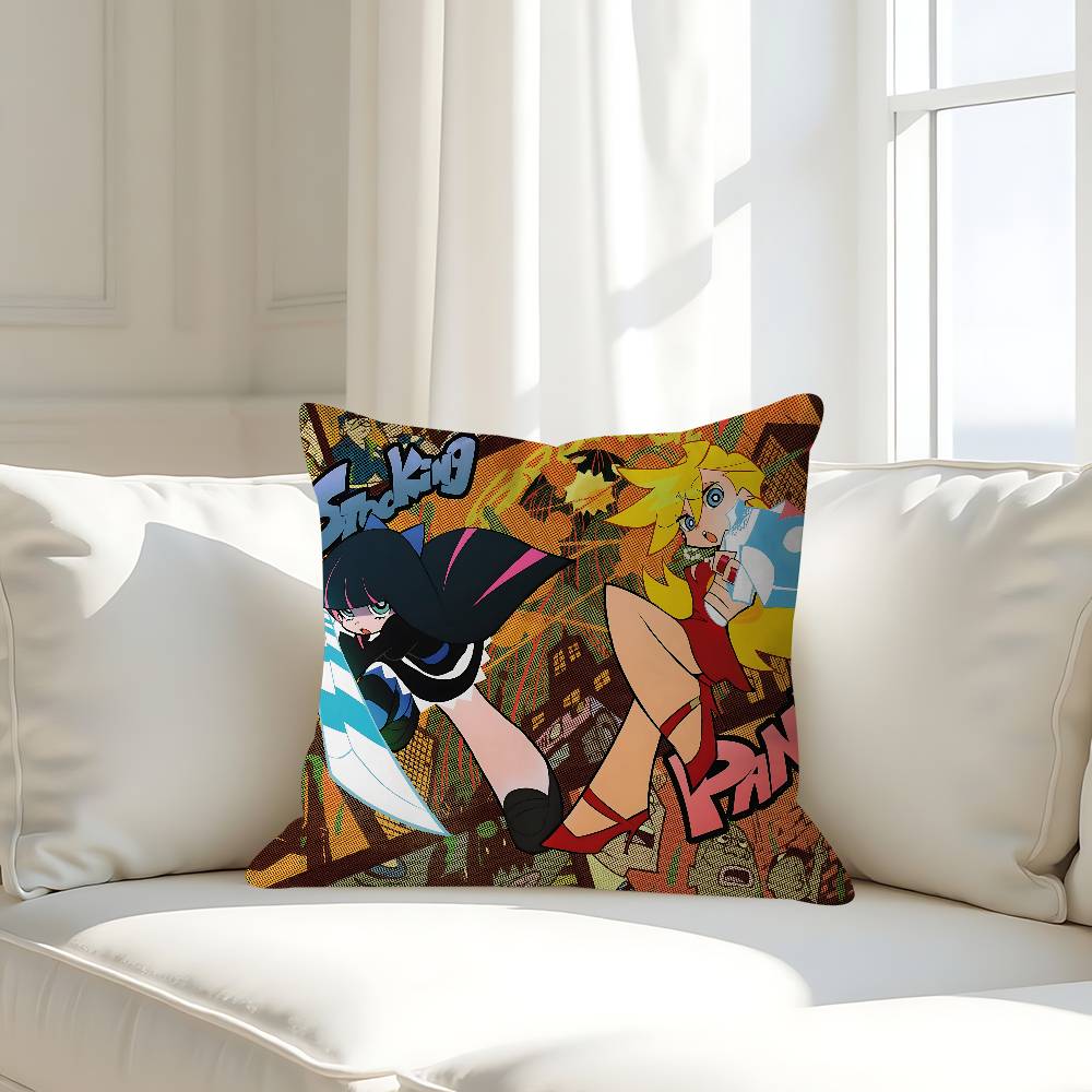 Cartoon The P-Panty S-Stocking Pillow Covers Cartoon Sofa Decorative Home Double-sided Printing Short Plush Cute Cushion Cover