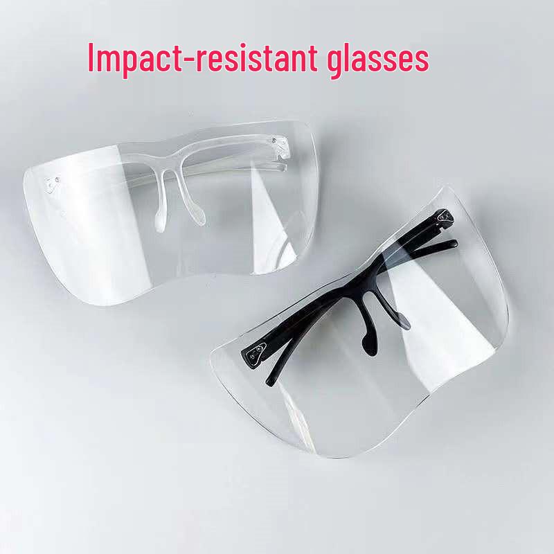 Black Frame Butterfly Face Shield Goggles - Anti-Sand & Splash, Clear Protection