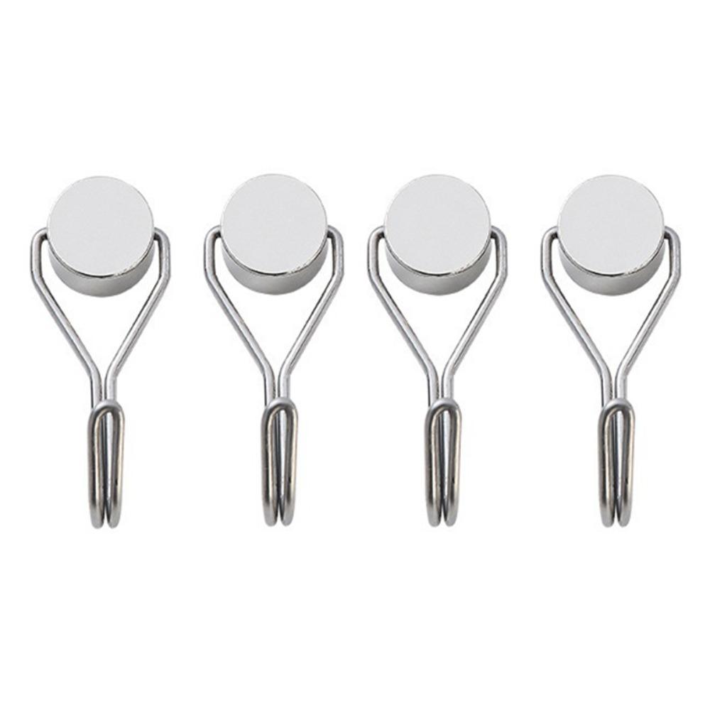 4 PCS Heavy-Duty Multipurpose Hanging Hook Wall-mounted Magnet Hook Hanger Magnetic Hooks  Bathroom
