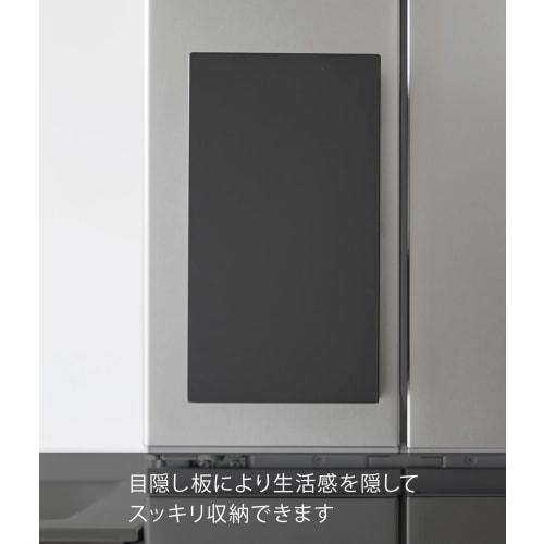 Yamazaki Tower, a hidden magnetic wrap holder in black, measuring 17.8cm W x 8.3cm D x 33.5cm H. This floating, hidden storage lap stand is part of th