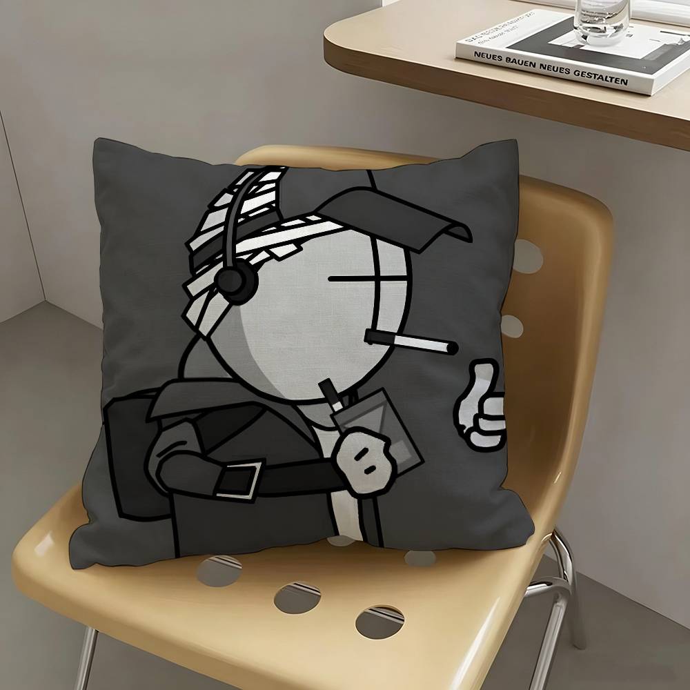 1pc D-eimos M-adness C-ombat Pillow Case Fashion Square Pillowcase Bedroom Sofa Room Ins Decoration Leisure