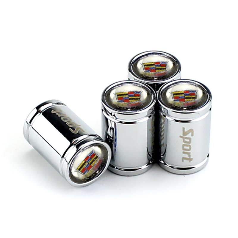 Alloy Tire Valve Cover Wheel Stem Caps for Cadillac Logo Escalade Tiburon Deville Seville XT5 XTS CTS BLS SLS DTS Accessories