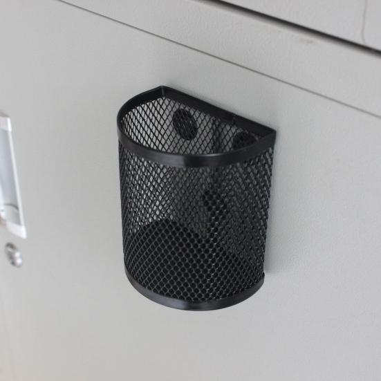 Pencil Holder Good Ventilation Fine Mesh Space-saving Metal Multifunction Desktop Magnetic Basket Pen Storage Box Daily Use