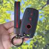 Stylish Line Decor Silicone Key Cover With Keychain, Shockproof Case For Suzuki Swift Grand Vitara SX4 S-Cross XL-7 Smart Key