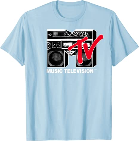 MTV Beach Island Flamingo Logo Vintage Graphic TShirt MTV Sunset Shape Boombox Checker Design Tee Top Unisex on The Moon Outfits