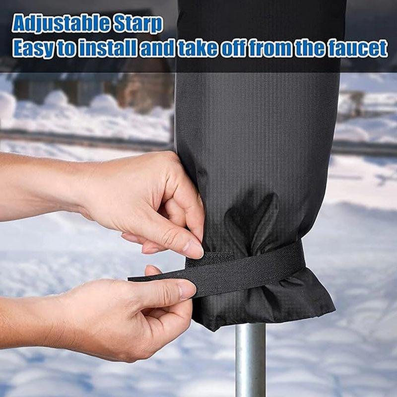 Waterproof Oxford Cloth Faucet Antifreeze Cover Winter Outdoor Water Pipe Insulation Cover Anti-Icing Protective Cover