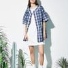 MAGOODGAN Shirt 5741 Apron Check Baseball Shirt Jacket