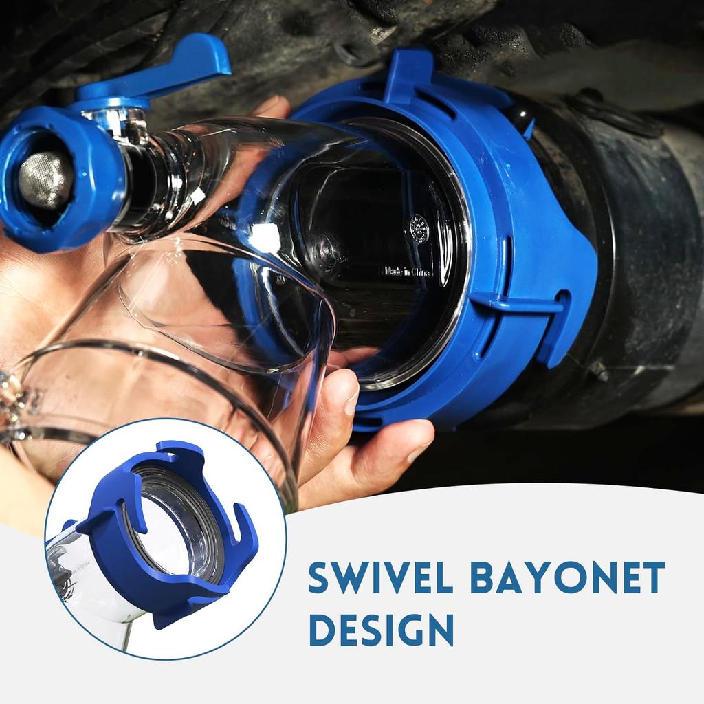 DUMPMAN RV Tank Rer, Must Have Sewer Adapter For RV Sanitation, Transparent Sewer Tank Adapter With Built-In Gasket