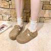 2025 Winter New Cotton Slippers Casual Fashion Boken Slippers Mori Retro One-pedal Fluffy Slippers