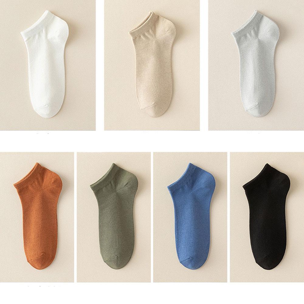 7 perechi de șosete de bumbac Harajuku Street pentru bărbați, respirabil, sport, șosete scurte, antiderapante, pentru sală și sport, casual