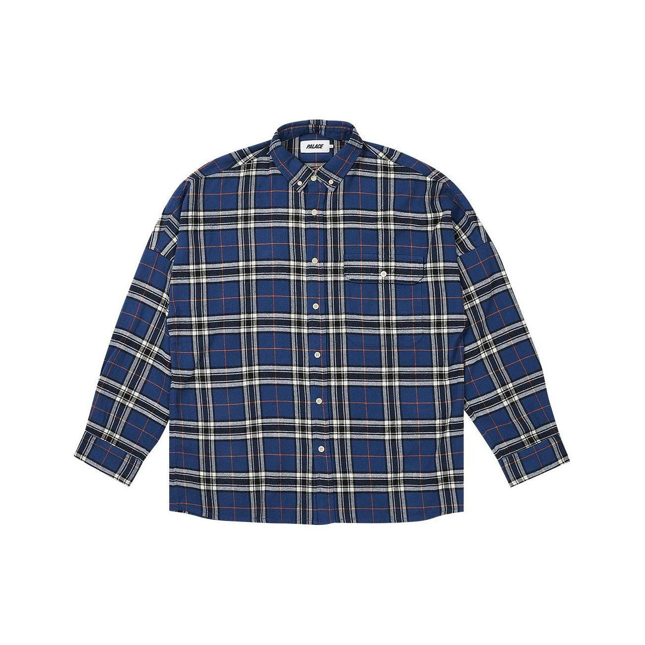 

Рубашка Palace Lumber Yak Темно-синие топы унисекс Синий P26SHT020