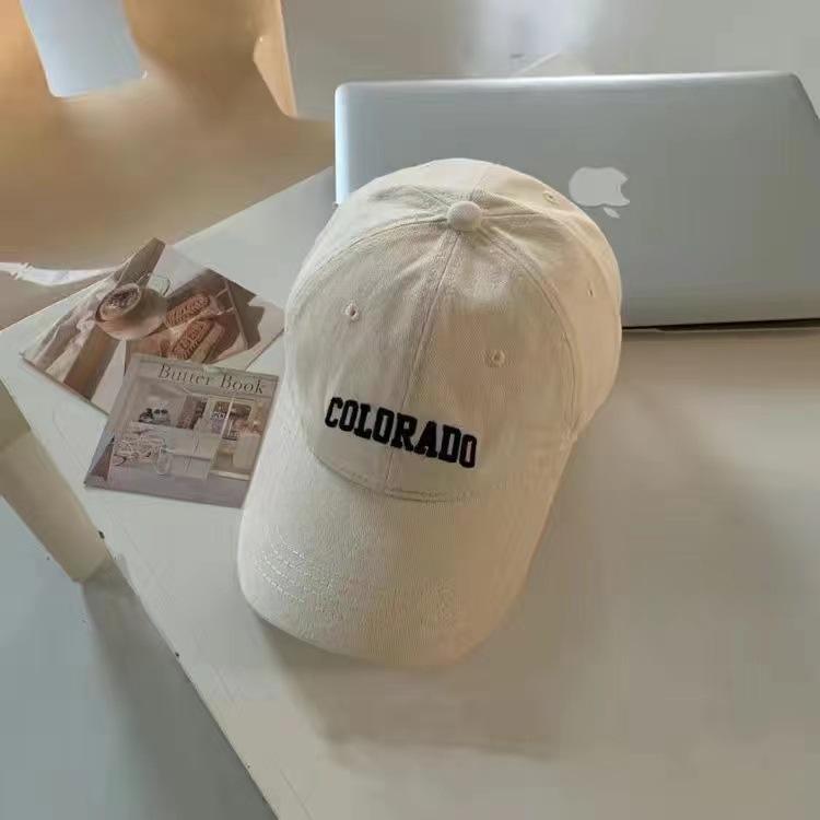 Couple street trendy brand letter embroidery baseball cap Korean version cap men s retro
