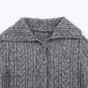 Beautiful Style, Wholesale Women's Clothing, Fashionable and Versatile Temperament, Casual Gray Fringed Thickened Sweater