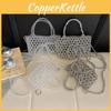 Bead Handbag Transparent With Bow Design And Top Opening For Women Use Daily