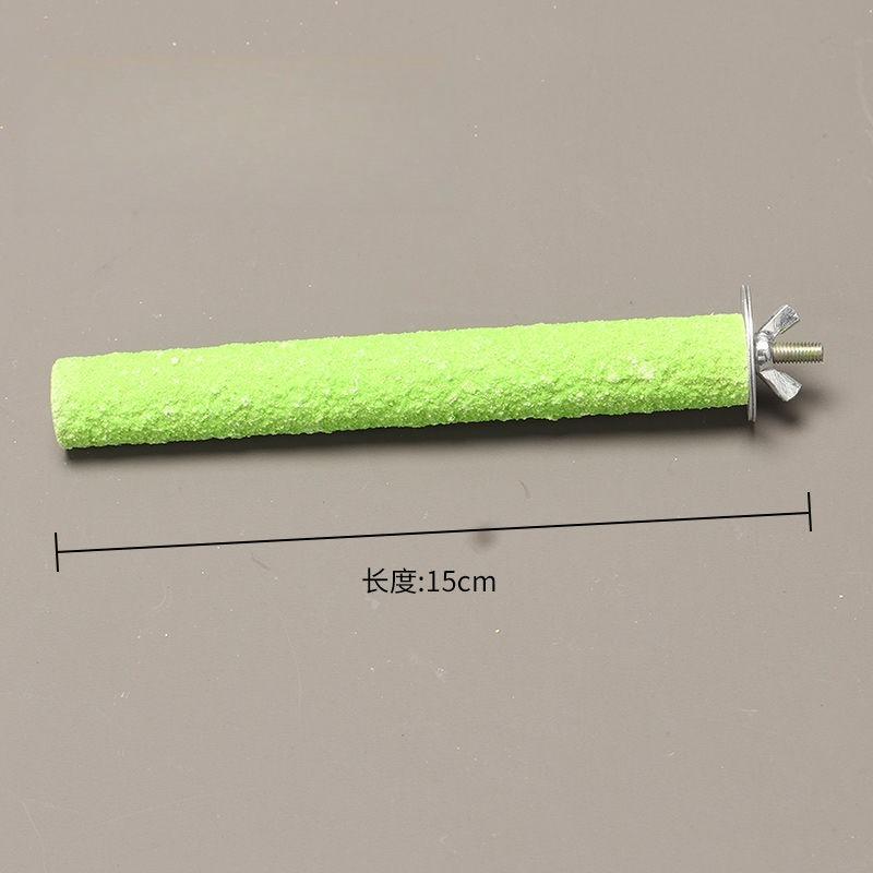

Pet Budgie Chew Bite Paw Grinding Rod Toy Bird Cage Play Stand зелёный