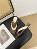Slope Heel Square Head Leopard Print Flip-Flops For Women, Summer Wear, Seaside Vacation Travel, Cold Slippers For Women