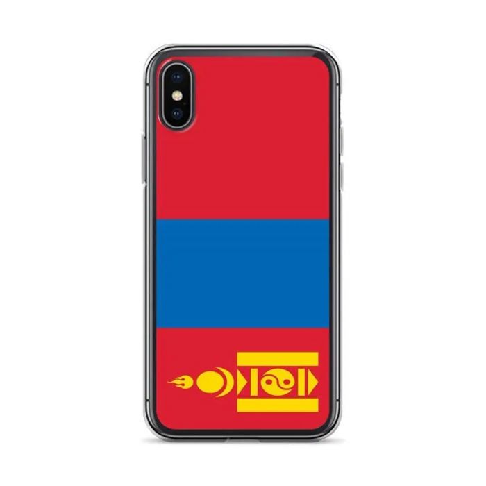 Coque pour iPhone - Drapeau de la Mongolie - iPhone XS - Silikonová polévka - Designová ploutev - Vícebarevná
