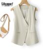 Sibaishe Women's Slim V-Neck Suit Vest