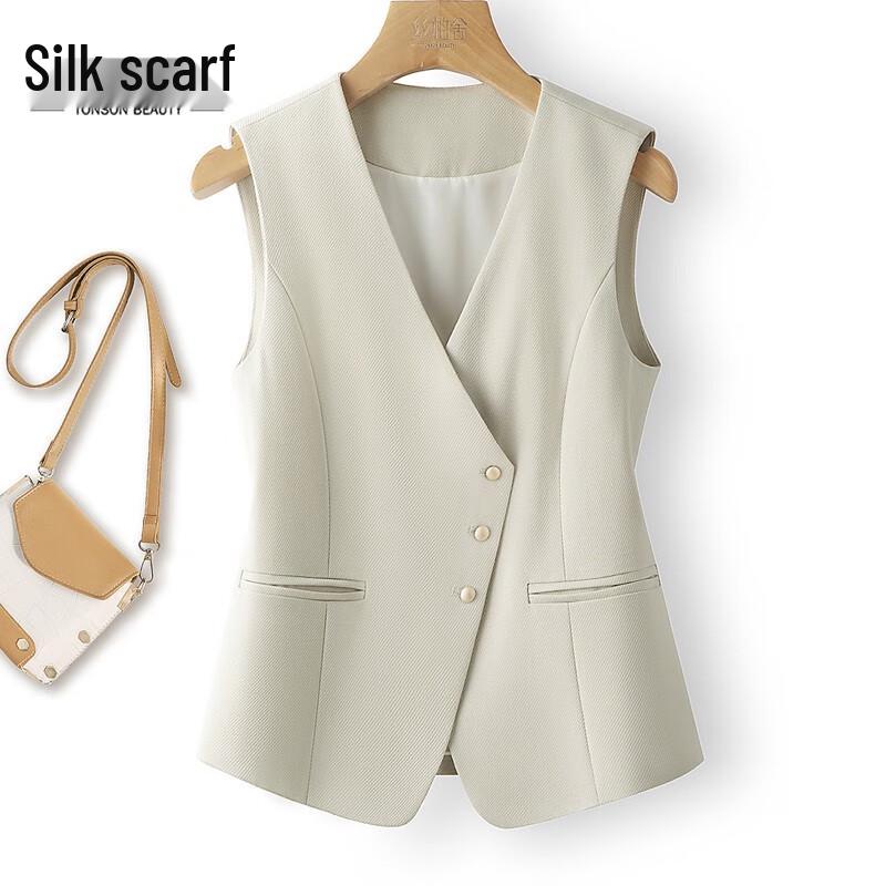

Sibaishe Women s Slim V-Neck Suit Vest S