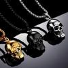 Retro Domineering Personality Skull Pendant Necklace Men's Trend  Punk Hip-hop Niche Street Party Gift PendantAccessories